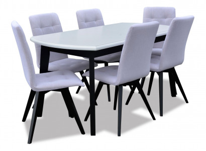 Complete set dining table + 6 chairs dining room set dining group wooden table tables new