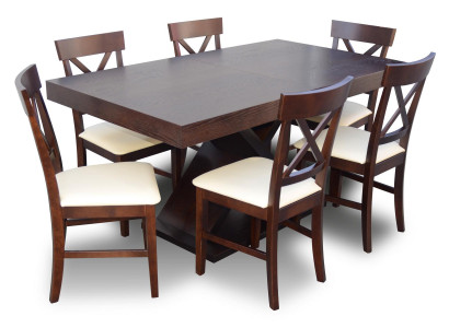 Dining room table design sideboard set suite 7-piece set modern furniture armchairs