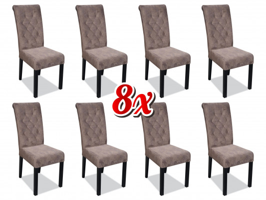 Multicolored Chesterfield x8 Chairs Designer Luxury Armchairs Upholstered Chairs Recliners