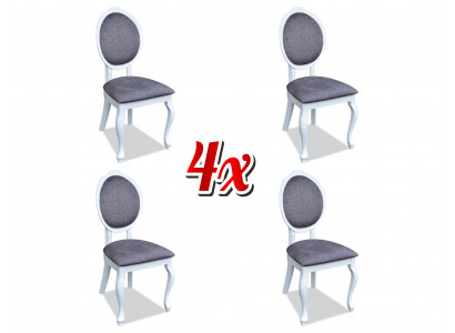 Chairs 4x Chair Set Real Wood Upholstered Seat Dining Room Set Lean Chairs New