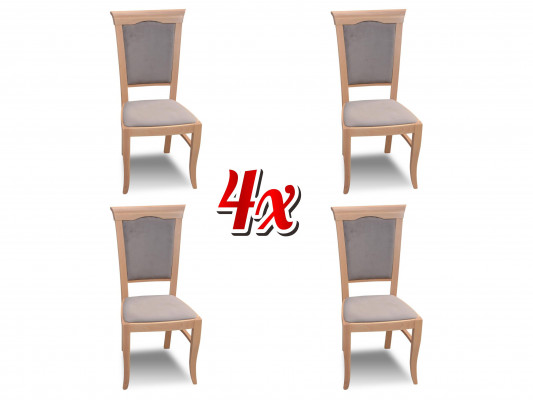 Modern classic chairs in country house style, country house classic set of 4 chairs.