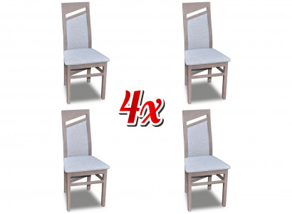 Designer wood textile upholstered chairs dining room fabric set of 4 armchair chairs