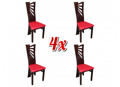 Dining room chair Designer chairs Dining room chairs New leather set 4x solid wood chair