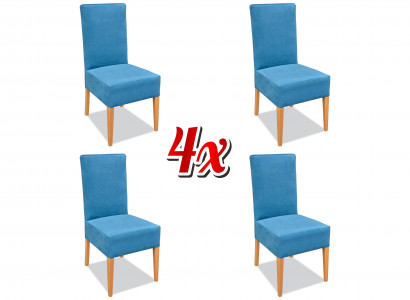 Classic dining chair set armchair 4x chairs suite upholstered velvet new