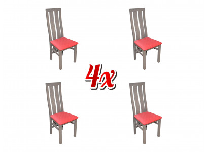 Suit Complete K69 Design 4x Chair Set Dining Room Textile Upholstered Seat Chairs