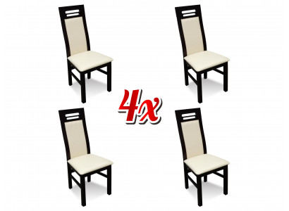 Complete Set K65 4x Designer Chair Set Dining Room Textile Upholstered Seat Chairs