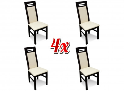 Complete Set K65 4x Designer Chair Set Dining Room Textile Upholstered Seat Chairs