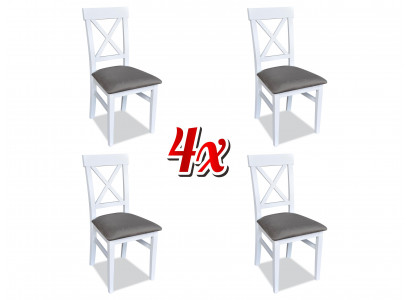 New set of chairs: 4x upholstered chairs, chair design for veranda, kitchen seating, dining room.