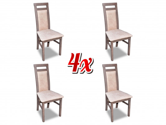 Modern chair set with seat cushions for dining room 4x chairs kitchen group new