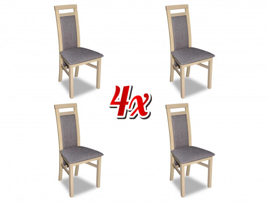 Modern chair set with seat cushions for dining room 4x chairs kitchen group new