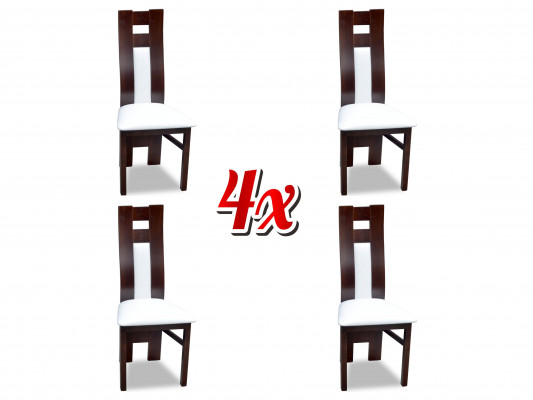 Group Seat Cushion Backrest Chairs Set Solid Wood Luxury Armchair Set 4x Chair