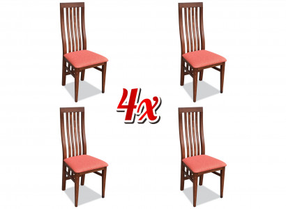 Armchair Upholstered Chairs Dining Wood, Fabric Set 4x Designer Leather Chair