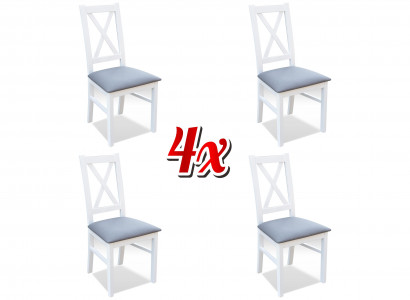 Dining room upholstered seat chairs set complete K22 4x designer chair set