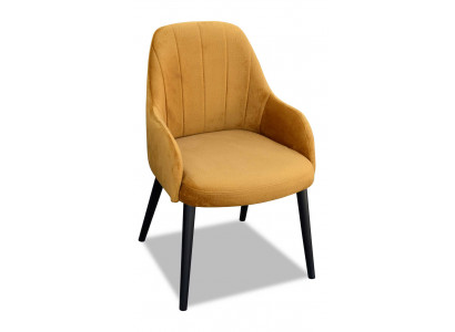 Design Textile Luxury Armchair Chair with Armrest Dining Chair Brown