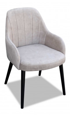 Design Textile Luxury Armchair Chair with Armrest Dining Chair Brown