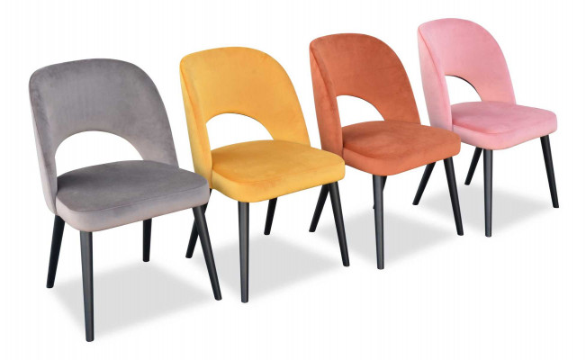 Luxury Design Upholstered Chair Dining Chair Seat Back Dining Wood New