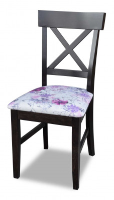 Classic Chair Black Wood Seat Upholstery Design Textile Modern Style New