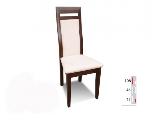 Solid wood chair modern designer beige dining chair long decorative