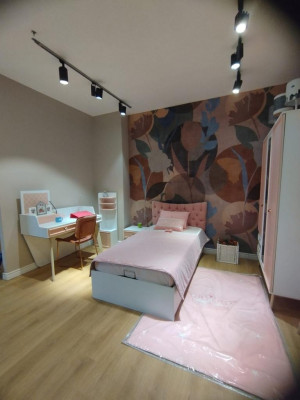 Children's room furniture bed nightstand wardrobe desk dresser with mirror