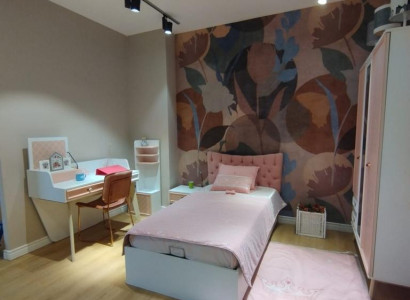 Children's room furniture bed nightstand wardrobe desk dresser with mirror