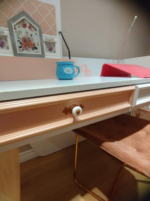 Children's room furniture bed nightstand wardrobe desk dresser with mirror