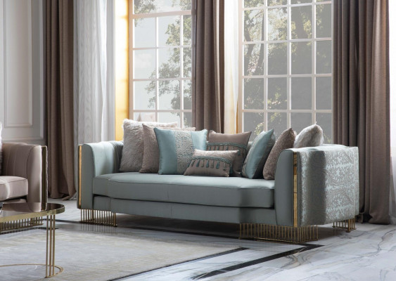 Stylish Sofa Set 2x Sofas Classic Design Furniture with Armrests 4+3