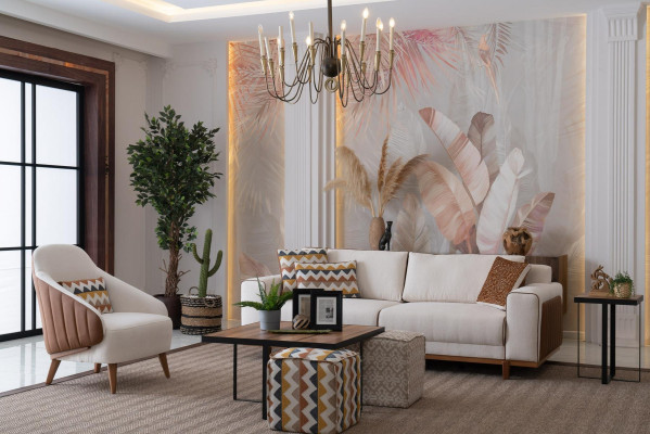 Stylish Sofa Set 3+2+1 Seat Armchair High-Quality Furniture Luxury Design