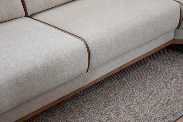 L-shaped sectional sofa living room modern luxury furniture couch corner suite beige