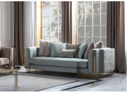 Turkish Couch Three-seater Couches Furniture Sofa Elegant Villas Interior