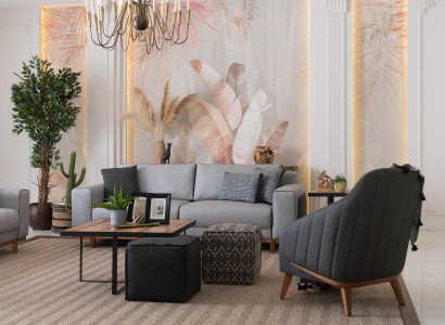 Sofa set Couch Upholstery Three-seater Couches 3+1 Sofa set Living room