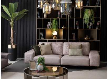 Three-seater couches, pink living room sofas, couch 256cm, big sofa XXL fabric