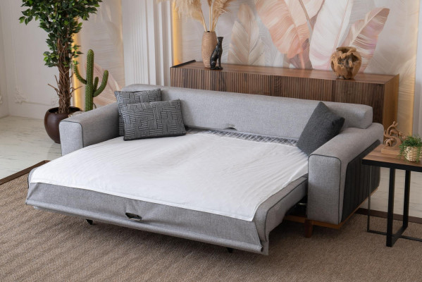 Big Sofa 242cm Couch Upholstery Furniture Sofas Fabric Couch Interior Textile