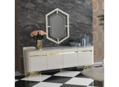 Sideboard Luxury Modern Design Living Room High-Quality Furniture Sideboard Mirror 2-piece Set