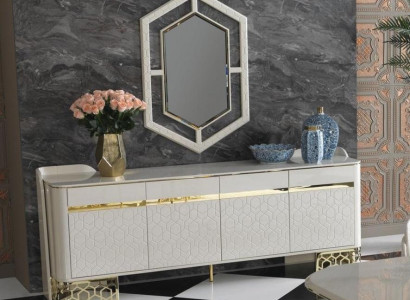 Sideboard Luxury Modern Design Living Room High-Quality Furniture Sideboard Mirror 2-piece Set