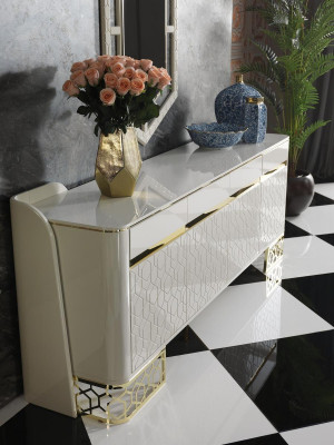 Sideboard Luxury Modern Design Living Room High-Quality Furniture Sideboard Mirror 2-piece Set