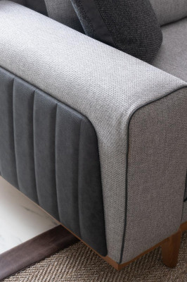 Two-seater fabric sofa couch upholstery Comfortable fabric couch two-seater fabric seat