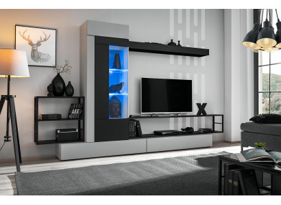 Modern design wall unit TV stand wooden wall shelves luxury living room furniture