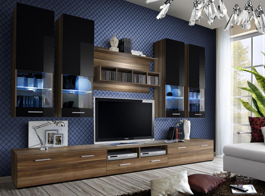 Design living wall TV stand 4x wall cabinet lowboard wall shelf luxury furniture