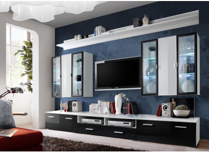 Wall unit TV stand luxury TV stand wood modern designer living room