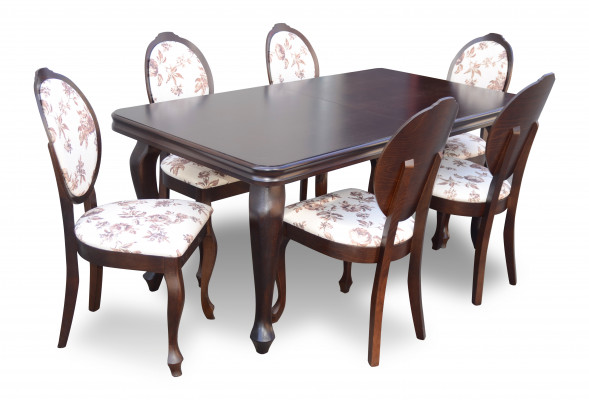 Designer table + 6 chairs set complete living room dining room