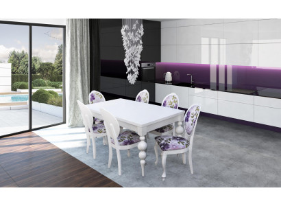 Dining table 6x chairs dining group dining room set classical table 7-piece set chair new