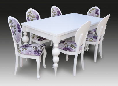 Classic dining table with 6 chairs dining room set chair tables