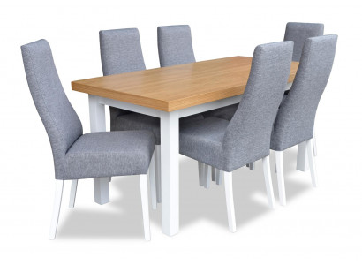 Dining room complete set table 4x chair set 7 pieces. Wooden dining table set new