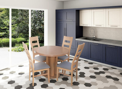 Dining table with 4 chairs dining set wooden table 5-piece group assembly