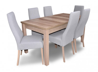 Complete dining room set armchair table 6x chairs luxury dining group set 7-piece
