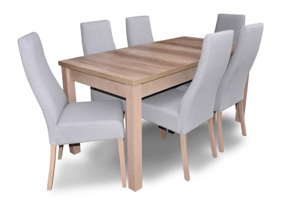 Complete dining room set armchair table 6x chairs luxury dining group set 7-piece
