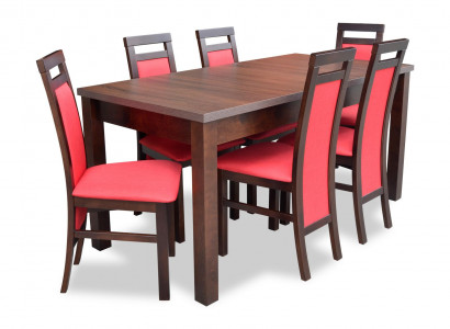Complete Set Dining Table Dining Room 6x Chairs Set Dining Group Wood Table Tables 7-piece