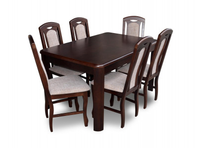 Classic dining room furniture dining set table wood complete set 7-piece dining group