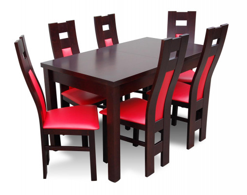 Complete set dining table + 6 chairs dining room set wood tables dining group table 7-piece set