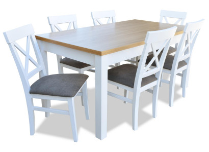 Dining Table + 6 Chairs Dining Room Set Dining Group Classic Table Tables S18/K64 New
